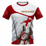 Mados Retro Knights Tamplierių 3D spaudiniai Vyri&scaron;ki mar&scaron;kinėliai Vasaros laisvalaikio gatvių apranga Poros mar&scaron;kinėliai trumpomis rankovėmis palaidinukės Drop Shipping 6XL XS