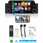 1Din automobilio radijo daugialypės terpės grotuvas Carplay Android Auto Mirrorlink 5 colių jutiklinio ekrano palaikymas galinė kamera