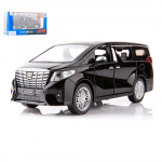 1/29 Elektrinio automobilio modelio Toyota Alphard berniukų kolekcijos I&scaron;traukite pailginto lydinio automobilius Vyri&scaron;ka suvenyra gimtadienio dovana vaikams 1/29-Size:17*6.5*6.5cm juoda