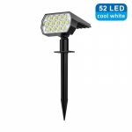 900LM saulės baterijos lauko &scaron;viestuvai, atsparūs vandeniui 52LED 3 ap&scaron;vietimo režimai, maitinami saulės energija, sodo kiemo ta&scaron;kinis ap&scaron;vietimas, skirtas lauko kra&scaron;tovaizdžio dekoravimui 800LM-white