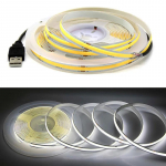 USB COB juostelė DC 5V 320Leds/M balta/raudona/rožinė/ledo mėlyna/geltona spintelės &scaron;viesos lempa TV foninis ap&scaron;vietimas lanksti juostelė virvė LED juostelė 2M