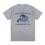 Atsipra&scaron;ome dėl The Vibes Funny Raccoon Meme mar&scaron;kinėliai Vyri&scaron;ki retro stiliaus Auk&scaron;tos kokybės mar&scaron;kinėliai Unisex laisvalaikio medvilniniai per dideli mar&scaron;kinėliai S juoda