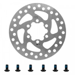 120 mm stabdžių diskas, skirtas NIU KQi3/KQi3 MAX/PRO KQi3 elektriniam paspirtukui, 6 skylių stabdžių diskas, atsparus nusidėvėjimui su varžtų priedais sidabras