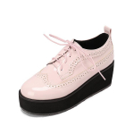 Moteri&scaron;kos lakinės odos Oxfords Derby Batai Platformos Brogues Wingtips Batai 42