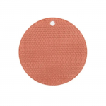 Apvalus kar&scaron;čiui atsparus silikoninis kilimėlis gėrimų puodeliai padėkliukai, izoliacija, neslystantis puodų laikiklis, storas stalo padėklas Virtuvės priedai 1pc raudona