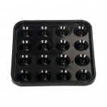 Standartinis biliardo kamuoliukų padėklas juodas plastikinis baseino kamuoliukų dėklas 16 skylių Snukerio biliardo kamuoliukų laikymo padėklas biliardo biliardo stalui juoda