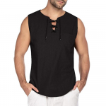 Vyri&scaron;ki medvilniniai lininiai mar&scaron;kinėliai Laisvalaikio piratų liemenė Vyri&scaron;ki mar&scaron;kinėliai be rankovių mar&scaron;kinėliai Vasaros paplūdimio Havajų mar&scaron;kinėliai Vyri&scaron;ki gatvės drabužiai XXXL