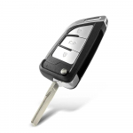 Modifikuotas automobilio nuotolinio valdymo pultas, atlenkiamas sulankstomas raktų korpusas, 2/3 mygtukai, skirti Volkswagen VW Golf Tiguan Polo Passat B5 Jetta, skirta Skoda sėdynei Modified 3 Buttons