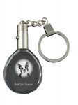 Boston Terrier, American Gentleman - pendant with a photo of a dog, crystal key ring in a gift box, a unique gift by Art-Dog