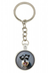 Schnauzer - keychain with your photo, key decoration, bag pendant from Art-Dog brand sidabras