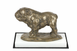 Bulldog I - dog figurine, figure on a white base, trophy for Art-Dog dog show exhibition