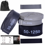 Latekso pasiprie&scaron;inimo juostų rinkinys Treniruočių juosta Pratimų juosta su laikymo krep&scaron;iu Jogai Pilateso treniruotėms juoda