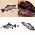 &bdquo;Burger Carp Pen Bag&ldquo; tikrovi&scaron;kas žuvies formos makiažo mai&scaron;elis pie&scaron;tukų dėklas su užtrauktuku