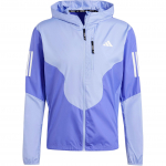 Adidas Aeroready Fw24 Own The Run Logo Sportinis su gobtuvu Slim Fit ilgomis rankovėmis Striukė Vyri&scaron;ka Striukė &Scaron;viesiai mėlyna IV7672 L