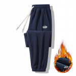 Žiemos &scaron;iltos, storos sportinės kelnės Vyri&scaron;ki bėgikai, elastinga juosmens rai&scaron;teliai, laisvalaikio kelnės Vyri&scaron;kos prekės ženklo &bdquo;Polar Fleece&ldquo; kelnės, plius dydis 8XL 8XL tamsiai mėlyna spalva