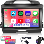 Android automobilio radijas KIA Sportage 3 SL 2010-2016 m. Carplay Android Auto Automobilio stereosistemos 4G WIFI 2 din Multimedijos grotuvas 8-core 2GB+32GB