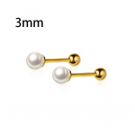 2 vnt. nerūdijančio plieno perlų auskarai moterims/vyrams 3 mm 4 mm 5 mm traguso kremzlės auskarų vėrimo papuo&scaron;alai