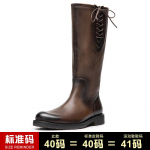 Rudens ir žiemos Vėjo Rudos Batai Mongolų Raitelio Batai Vyri&scaron;ki Jodinėjimo Batai Auk&scaron;ti Odiniai Batai Ilgi Jodinėjimo Batai 39 tamsiai ruda spalva