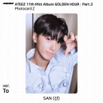 ATEEZ 11-asis mini albumas Auksinė valanda Pt.2 į dienora&scaron;tį Versijai Nuotraukų atvirukas Atvirukas San - To (Z)