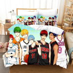 Anime Vaikams Kuroko Krep&scaron;inis Patalynės Komplektas 3D Spausdinimo Antklodė Prabangus Antklodės Užvalkalų Komplektas Namų Tekstilė Karalienės Karaliaus Vienvietis Dydis Animacinis US Queen 228x228cm