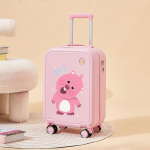 Studentų tylus universalus ratų slaptažodžio įlaipinimo dėklas 18 colių 20 colių animacinis filmas vaikams smagus traukės atsitiktinis kelioninis dėklas 18 inch rožinė