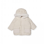 Korėja vaiki&scaron;ka Minkmui Baby pūkinė striukė FW 2024 - Kreminė 3years,4years,6years
