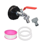 1000L bako mai&scaron;ytuvas 3/4 aliuminio lydinio bako adapteris sodo mai&scaron;ytuvas su žalvario adapteriu S60X6 IBC bako mai&scaron;ytuvas sodo čiaupui 3/4'' raudona