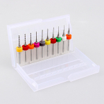 10 vnt Micro Mini sukamųjų grąžtų rinkinys PCB spausdinimo plok&scaron;tės volframo karbido graviravimas