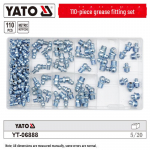 YATO Ekskavatoriaus tepalo &scaron;virk&scaron;to antgalio priedas 110-piece set YT-06888