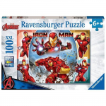 Puzzle 100 pi&egrave;ces XXL, Le puissant Iron Man / Marvel Avengers, 00013377, A partir de 6 ans, Ravensburger, MARVEL HEROS