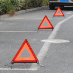 Automobilinis trikojis, sulankstomas STOP ženklo at&scaron;vaitas, automobilinis avarinio gedimo įspėjimo įrankis, trikampis, raudonas at&scaron;vaitinis, saugos pavojus, automobilio priedai