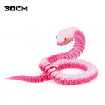 &Scaron;viečianti 30 cm 3D spausdinta kobros gyvatės puo&scaron;mena 3D spausdinta gyvūnai Ra&scaron;omojo stalo priedai Kambario dekoras Biuro stalo gyvatės metų ornamentas Lollipop Pink-30cm