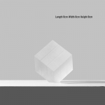 &Scaron;iuolaikinis minimalistinis 3D geometrinis stiklo kryžius, skirtas svetainės ar biuro dekoravimui