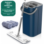Dviejų funkcijų &scaron;luostė be rankų su kibiru &ndash; lengvas sausų ir &scaron;lapių pavir&scaron;ių valymas 1 Bucket + 1 Mop + 2 Cloths (Standard Set)