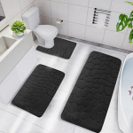 Reljefinio akmens ra&scaron;to neslystantis vonios kilimėlis Custom Size Set