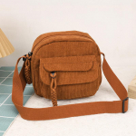 Velvetinis rudens ir žiemos paprastos mados vienspalvis moteri&scaron;kas krep&scaron;ys, krep&scaron;ys per petį / crossbody, universiteto stiliaus krep&scaron;ys 20*18*8cm ruda