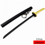 Demonų žudiko Kamado liepsnos ir vėjo stulpo kardo modelio raktų pakabuko žaislas, 17 cm 17cm