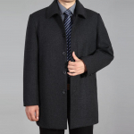 Vyri&scaron;kas vilnonis paltas rudeninis žieminis paltas Vilnonis ilgas paltas Peacoat Vyri&scaron;ka vilnonė striukė plius dydis 7XL XL