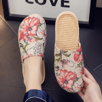 Patogūs patalpose, kvėpuojantys lininiai, namų audinys visiems sezonams, vėsios &scaron;lepetės vyrams ir moterims, porų grindų danga, mink&scaron;tas padas, naudojimui namuose 25 Suitable 37-38