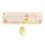 MOFI 12.4G belaidė klaviatūros ir pelės rinkinys - Tinka kompiuteriams, kelių įrenginių klaviatūros rinkinys su apvaliais klavi&scaron;ų gaubteliais