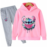 2025 MINISO Stitch Džemperiai+Kelnės Rinkiniai Vaikams 1-16 Metų Kostiumas Berniukams Sportiniai Kostiumai Vaikams Firminiai Sportiniai Kostiumai Mažojo Monstro Džemperiai Vir&scaron;us + Kelnės 2 vnt. Rinkinys 130