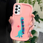 Dažytas ra&scaron;tas, didelės bangos kra&scaron;tas, mink&scaron;tas silikoninės medžiagos &bdquo;Macaron&ldquo; telefono dėklas, atsparus smūgiams, apsauginis guminis dėklas, skirtas &bdquo;Samsung Xiaomi Poco Redmi&ldquo;. Samsung S23 FE mėlyna