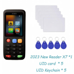 X7 RFID I&scaron;maniojo lusto skaitytuvas IC ID žetono klonas kopijuoklis 125Khz ženklelio ra&scaron;ytuvas 13.56Mhz žymos dublikatorius 140x55x17mm
