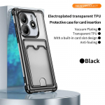 Vienspalvis dengtas kra&scaron;telis piniginės kortelių lizdas mink&scaron;tas TPU telefono dėklas Xiaomi 14T 11T 13T Pro Redmi Note 13 11 12 14 Pro galinis dangtelis Redmi Note13Pro5G auksas