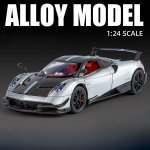 1:24 Pagani Huayra BC Modelio Automobilis Žaislas Lydinio Liejinys Smūgių Absorbcija At&scaron;okimas Garsas ir &Scaron;viesa Simuliacija Lenktynių Papuo&scaron;alai Ekspozicija Berniuko Dovana balta