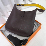 Pirmas sluoksnis karvės odos Evelyn krep&scaron;ys Natūralios odos moteri&scaron;kas krep&scaron;ys Lyčio ra&scaron;to kibirinis krep&scaron;ys Mini kasdienis rankinis krep&scaron;ys per petį / crossbody 29x9x28cm kava