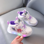 &Scaron;viečiantys mieli animaciniai vaiki&scaron;ki batai mergaitėms Sportbačiai LED Vaikams Mergaitėms &Scaron;viečiantis sportbačio 26 (Insole 16cm) violetinė