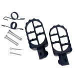 MSMint Yamaha Kojų Atramos Kojų Atrama Plati Pakopa Lenktyninės Kojos Aliuminis Suderinamas PW50 PW80 TTR90 TW200 TW225 (Juoda/Juoda) juoda