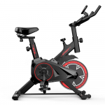 QK101 Treniruoklis dviratis 4 kg smagratis Tylus diržinis pavaros mechanizmas LCD monitorius Reguliuojama sėdynė ir vairas Tylūs stacionarūs dviračiai namams