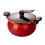 Nelipnus keramika dengtas sriubos puodas su dangčiu 7L Greitai verdantis puodas Lėto virimo puodas Mikro slėgio puodas Universalūs indai 7L raudona